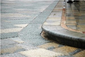 Chiselled Paving Stone Of Nerello Di Custonaci-Nerello Trachyte