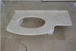 Perlato Sicilia Bathroom Tops, Vanities, Perlato Sicilia Beige Limestone Bathroom Tops