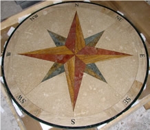Perlato Sicilia Rosone, Perlato Sicilia Beige Limestone Medallion