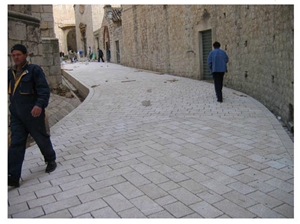 Adria Grigio Venato Public Area Pavement, Adria Grigio Venato Beige Limestone Pavement