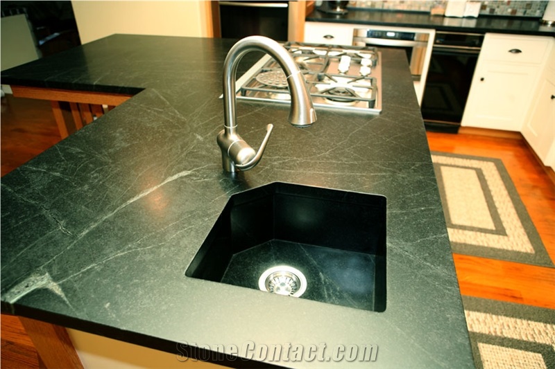 Green Minas Soapstone Installed