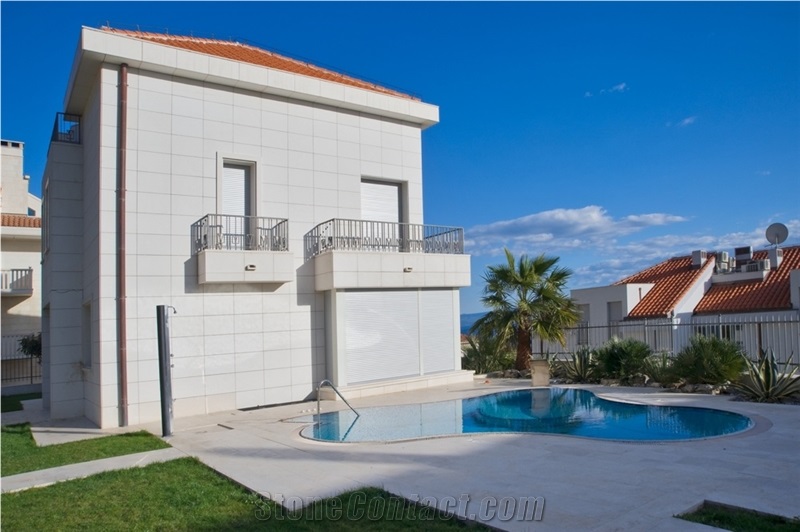 Hum Albus White Limestone Facade