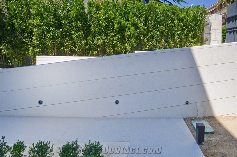 Hum Albus White Limestone Facade