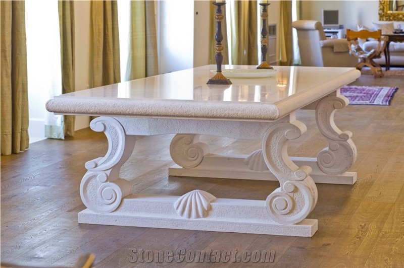 Stone Table Diocletian, White Limestone Tables