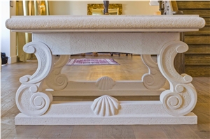 Stone Table Diocletian, White Limestone Tables
