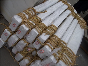 China Crystal White Marble Baluster,China White Marble Railings,Balustrade