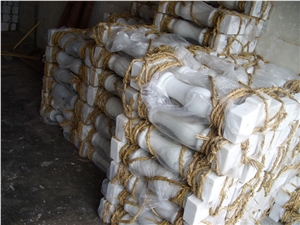 China Crystal White Marble Baluster,China White Marble Railings,Balustrade