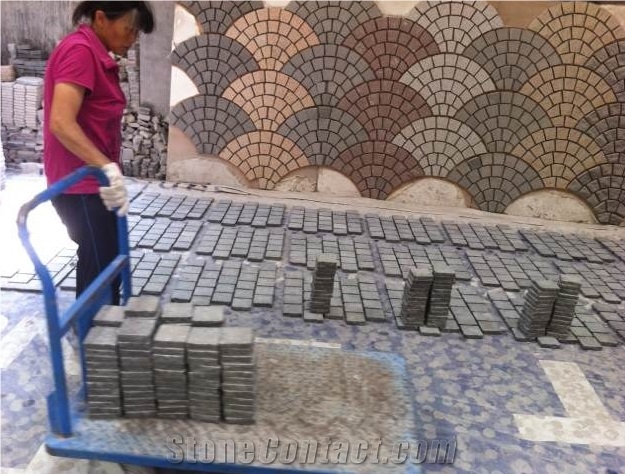 China Granite Paver,Granite Cobble Stone,Cube Stone Pavers for Exterior Stone