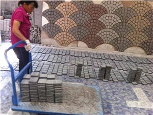 China Granite Paver,Granite Cobble Stone,Cube Stone Pavers for Exterior Stone