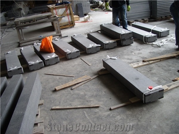 G684 Black Basalt Flamed Curbstone,Black Basalt Kerbstone