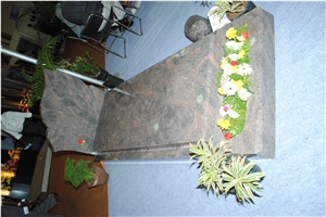 Grave Stone Head Stone, Solar Juparana Granite Grave Stone Grave Stone Head Stone, Solar Juparana Granite Grave Stone