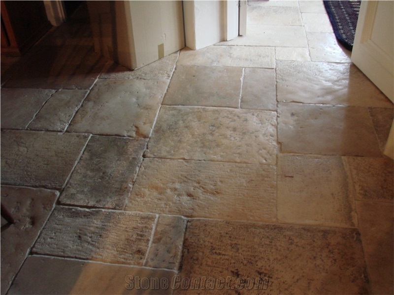 Antique Reclaimed French Bourgogne Limestone, Pierre De Bourgogne Limestone Tiles