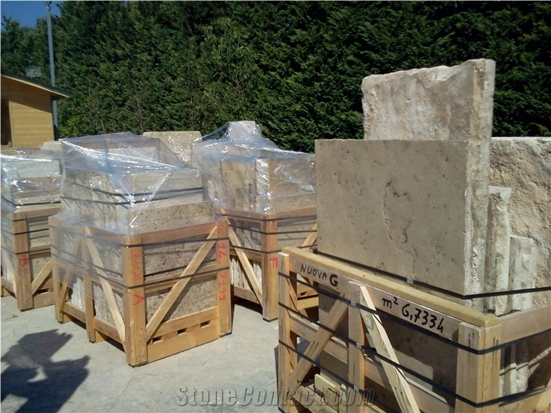 FRENCH LIMESTONE FLOORING, ANTIQUE RECLAIMED, Corton Fleury Limestone Tiles