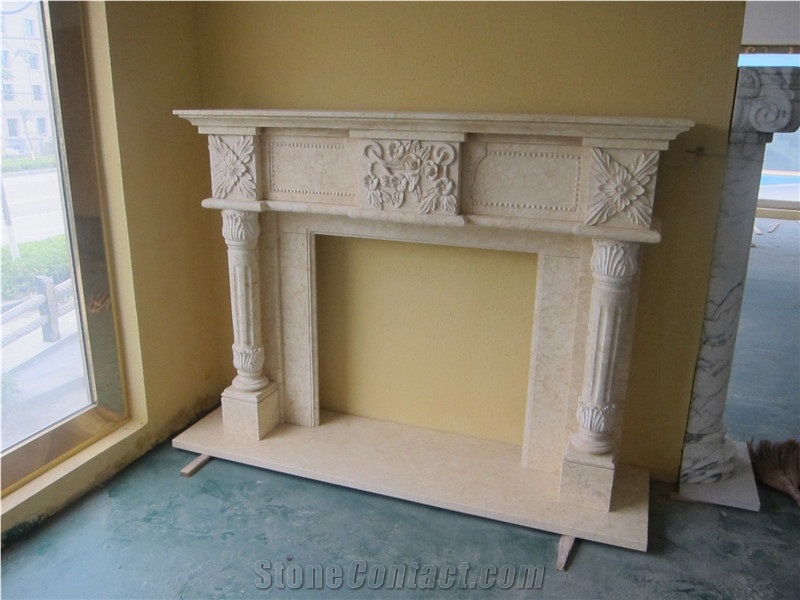 Sunny Gold Fireplace Mantel