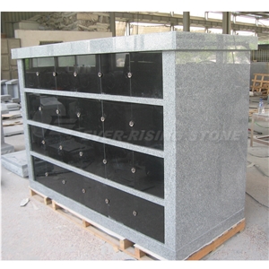 China Granite Columbaria 48 Niche Pre-Assembled Co, Grey Granite Mausoleum, Columbarium