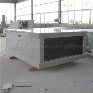 China Granite Mausoleum Double Crypts, Grey Granite Mausoleum, Columbarium China Granite Mausoleum Double Crypts, Grey Granite Mausoleum, Columbarium