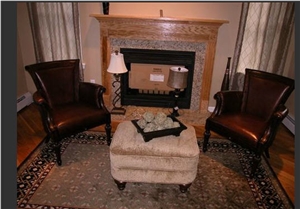 G682 Yellow Granite Fireplace
