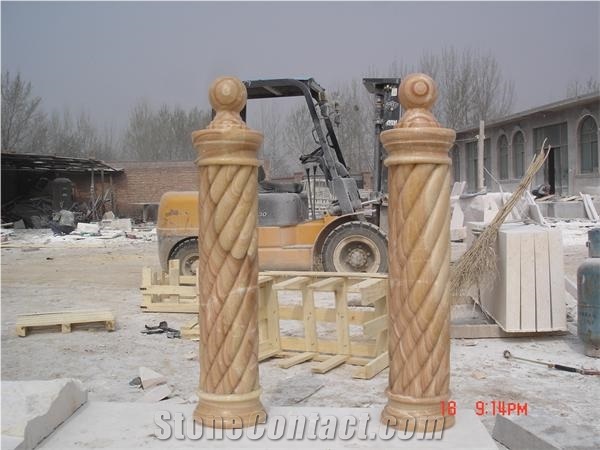 Honey Onyx Column Hollowed Inside
