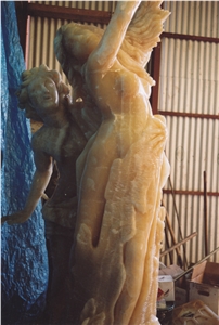 Honey Onyx Column Hollowed Inside