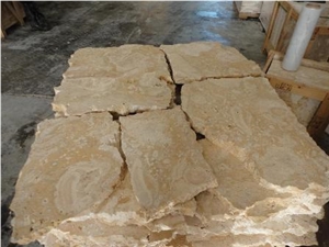 Gold Coral Stone Irregular Flagstone, Coralina Gold Coral Stone Yellow Flagstone Irregular