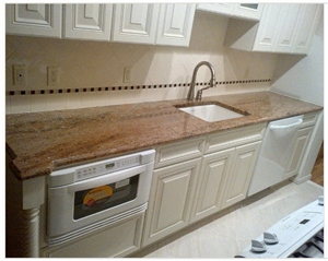 Granite Countertop Designed by Fiorano Tile, Sivakasi Pink Granite Countertop