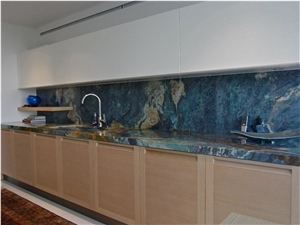 Blue Louise Kitchen Countertop, Louise Blue Quartzite Kitchen Countertops