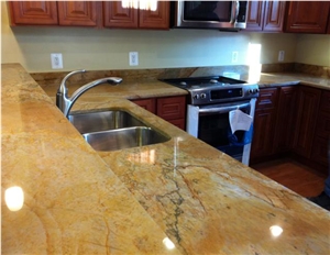 Giallo Macaubas Countertop, Yellow Quartzite