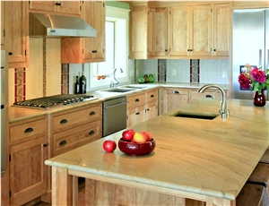 Giallo Macaubas Kitchen Countertop, Yellow Quartzite Giallo Macaubas Kitchen Countertop, Yellow Quartzite