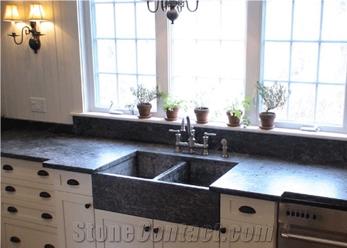 Soapstone Sinks, Wash Basin, Mirasol Forest Grey Soapstone Wash Basin