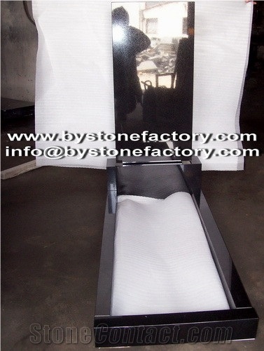 Granite Tombstone and Monument, Black Granite Tombstone