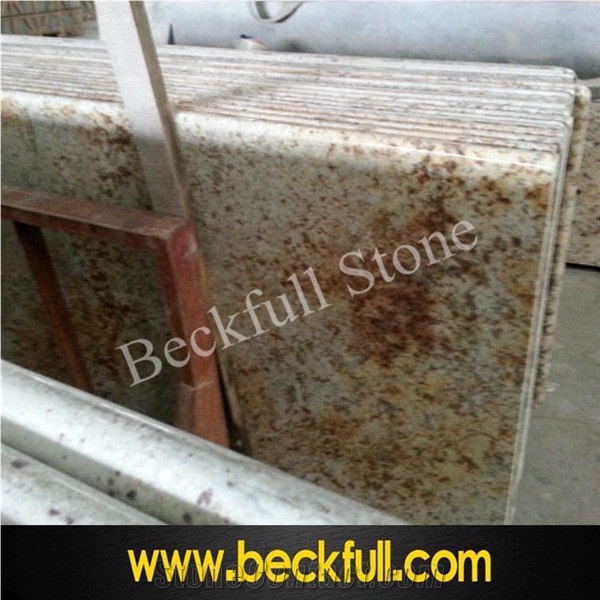 Rusty Stone Granite Countertops, Almond Gold Yellow Granite Countertops