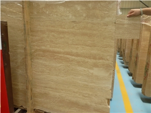 Turkey Beige Light Travertine Tiles Slab