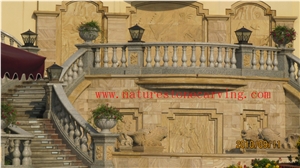Balustrade Railings, Grey Sandstone Balustrade