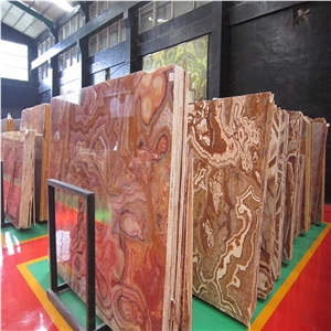 Red Multicolor Slabs, Fantastico Onyx Slabs & Tiles