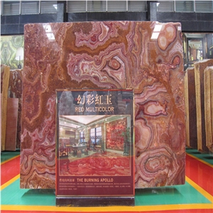 Red Multicolor Slabs, Fantastico Onyx Slabs & Tiles