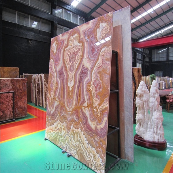 Red Multicolor Slabs, Fantastico Onyx Slabs & Tiles