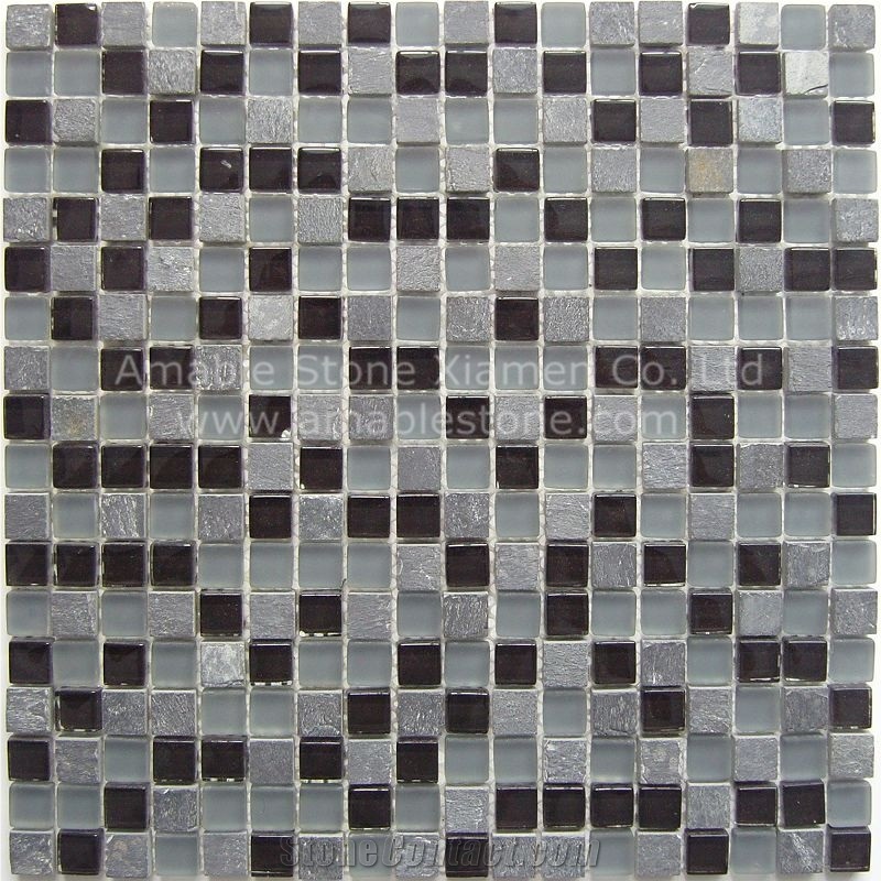 Glass Cubic Stone Mosaic