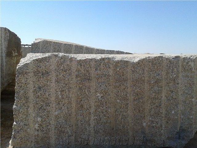 Amarillo Campanario Granite Blocks, Yellow Spain Granite Blocks
