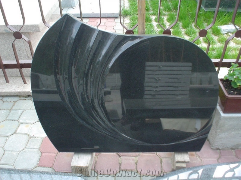 Absolute Black Granite Tombstone