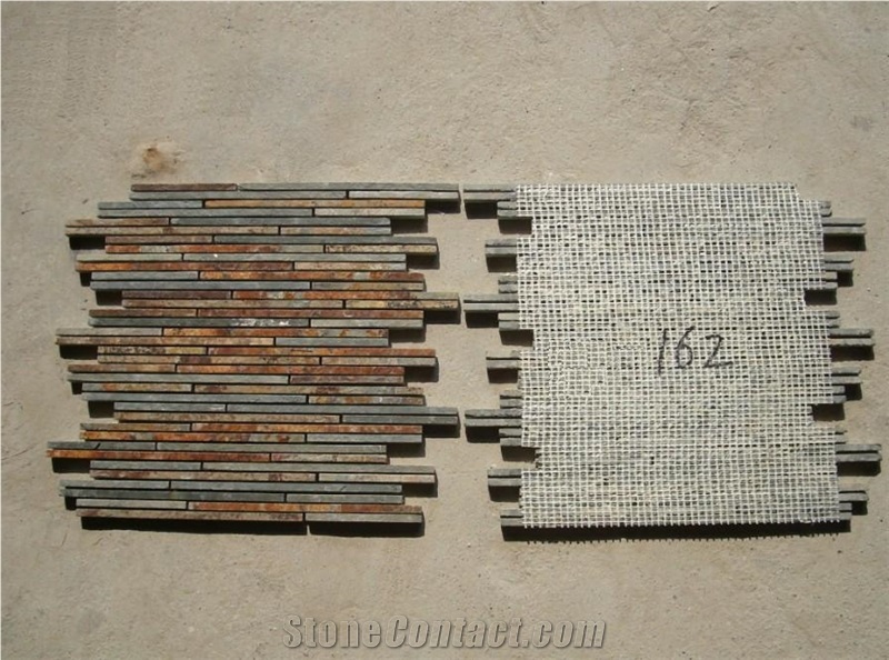 Rusty & Multicolor Slate Sotne Mosaic