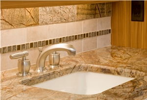 Rain Forest Brown Marble Vanity Top