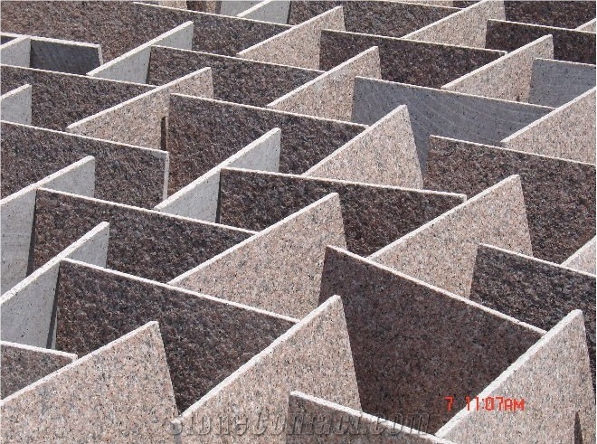 G354 Granite Tiles, Flamed Granite Tiles