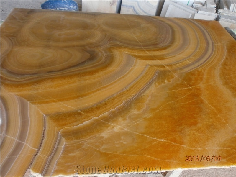 Orange Onyx Slabs, Mexico Yellow Onyx