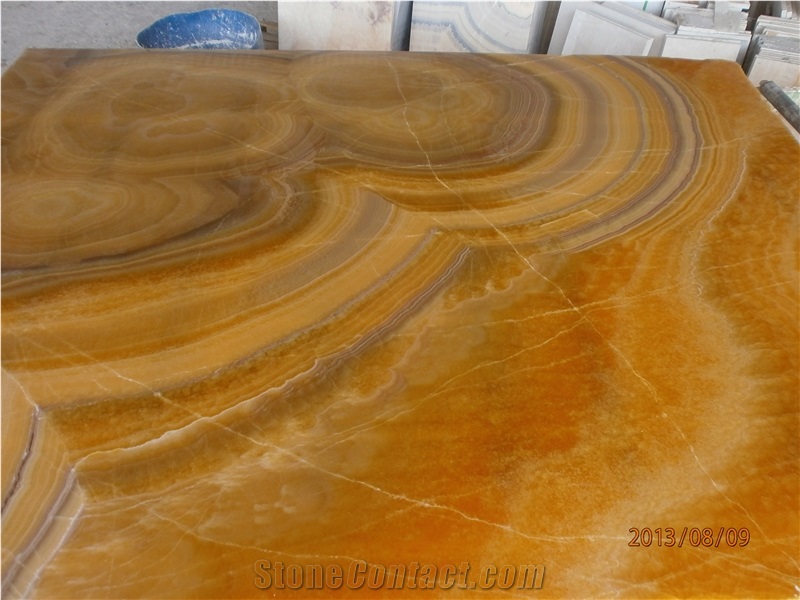 Orange Onyx Slabs, Mexico Yellow Onyx