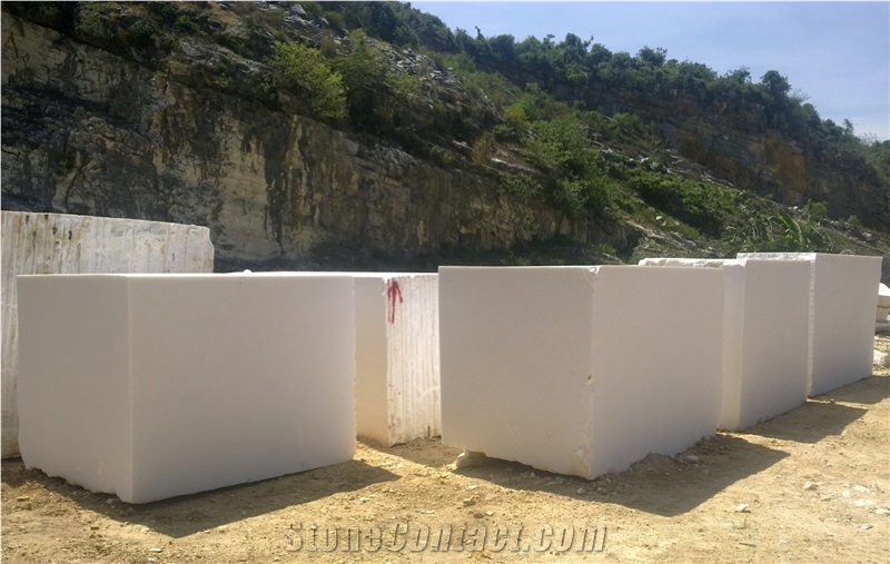 Pure White Marble Block