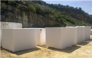 Pure White Marble Block