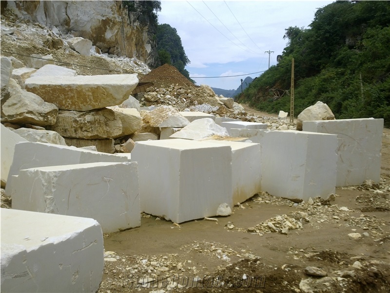 Pure White Marble Block