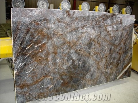 Autumn Gray Polished Marble Slab