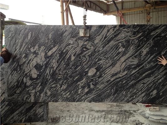 China Juparana Polished Granite Slab