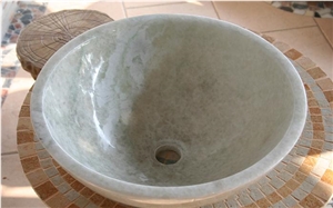 Crystal White Marble Basins